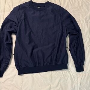 Nike Golf Pullover Mens Crewneck Sweatshirt Polyester Blend Navy Blue Vintage